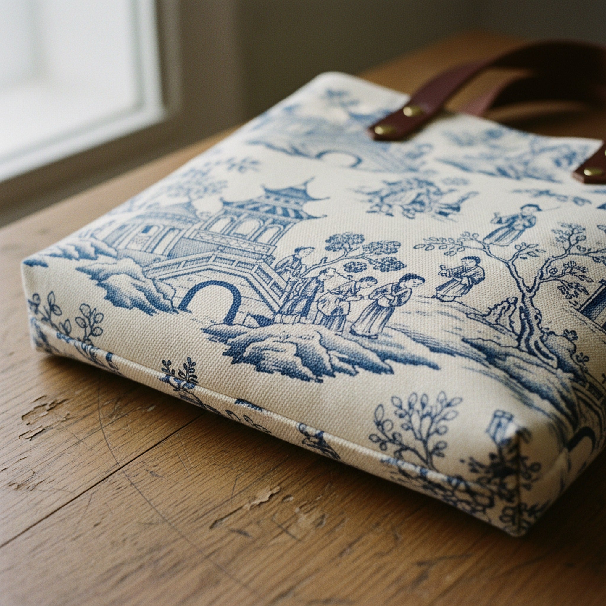 Tote Bag Chinoiserie Grand Toile · editorial · Creo Fleur Atelier