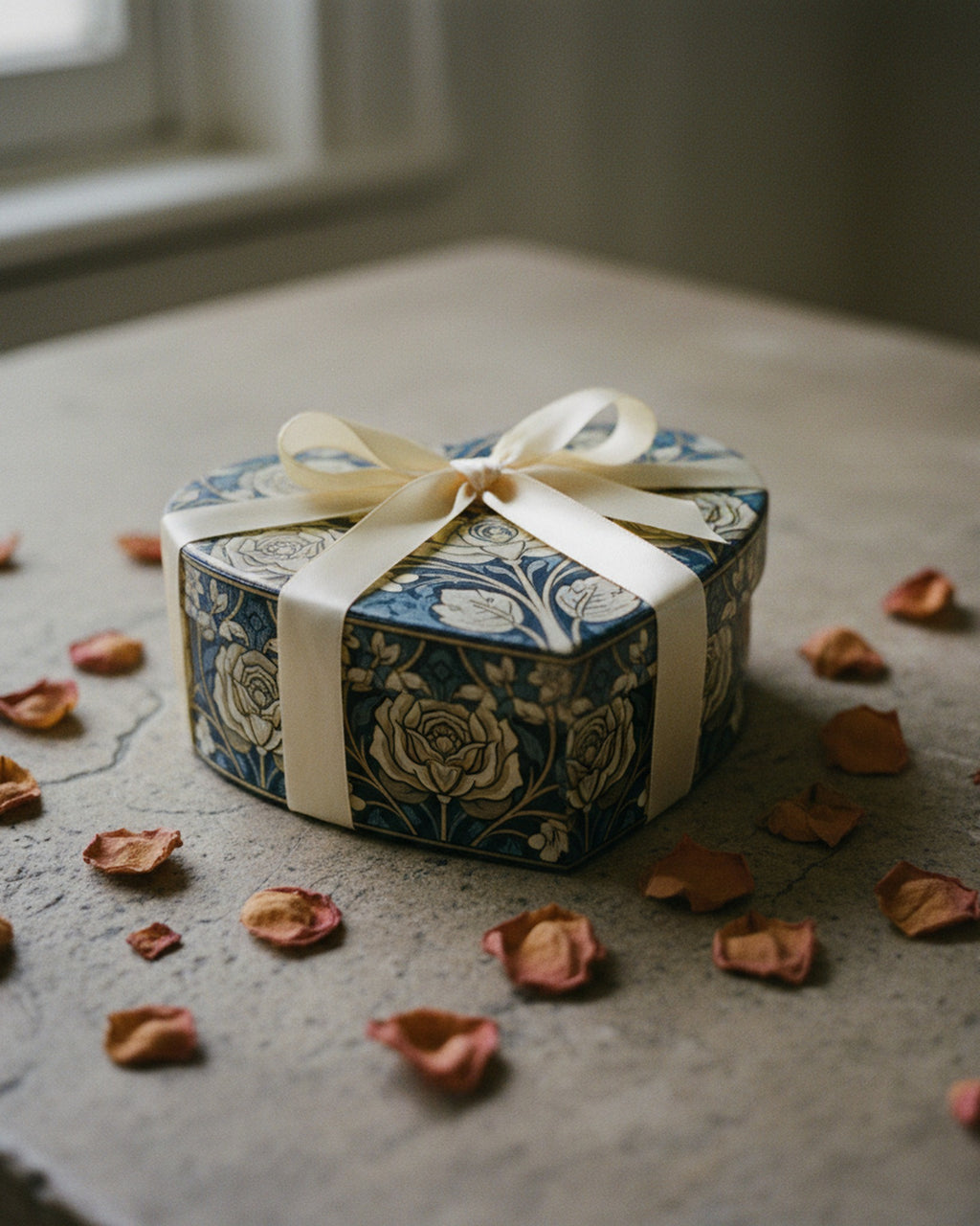 Heart Jigsaw Puzzle Art Deco Floral Heart · editorial study v3 · Creo Fleur Atelier