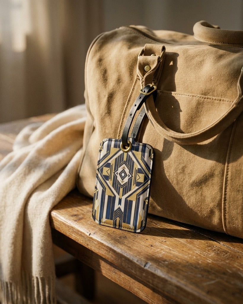 Creo Fleur Atelier — Luggage Tag — Art Deco Geometric