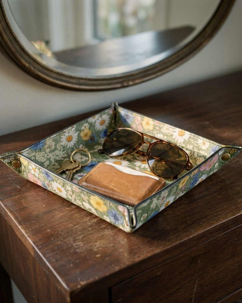 Creo Fleur Atelier — Trinket Tray — Pressed Wildflower Meadow