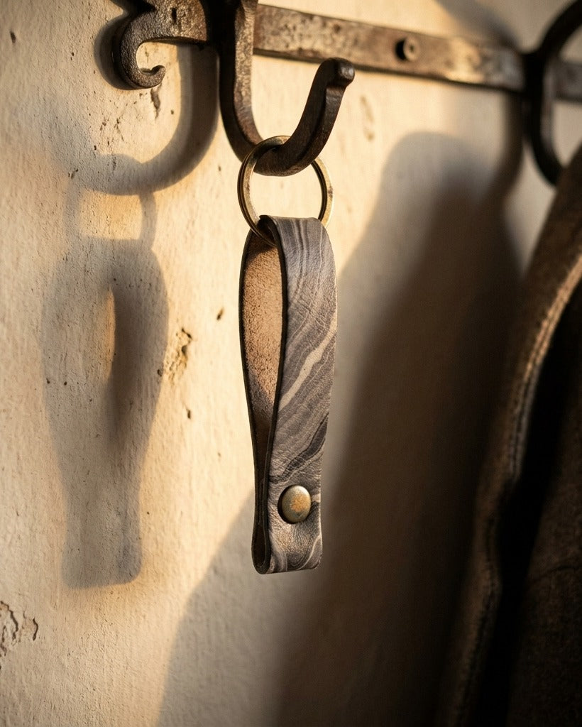Creo Fleur Atelier — Keychain — Marbled Agate Texture