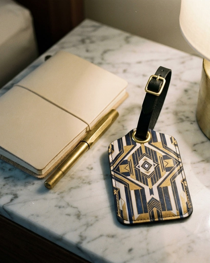 Creo Fleur Atelier — Luggage Tag — Art Deco Geometric