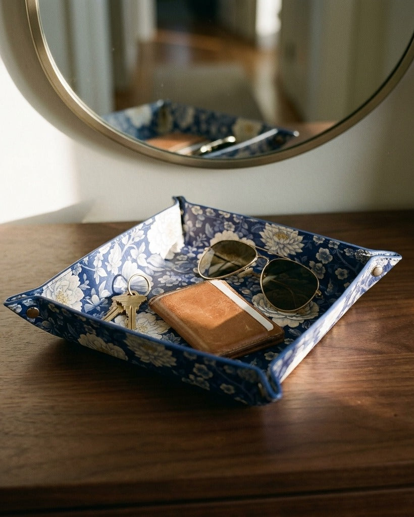 Creo Fleur Atelier — Trinket Tray — Delft Botanicals Bleu