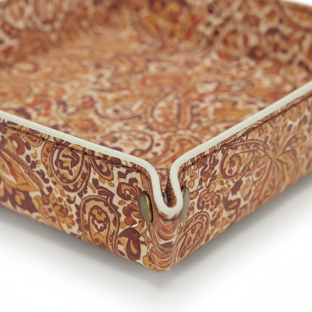 Creo Fleur Atelier — Trinket Tray — Heritage Paisley Terracotta