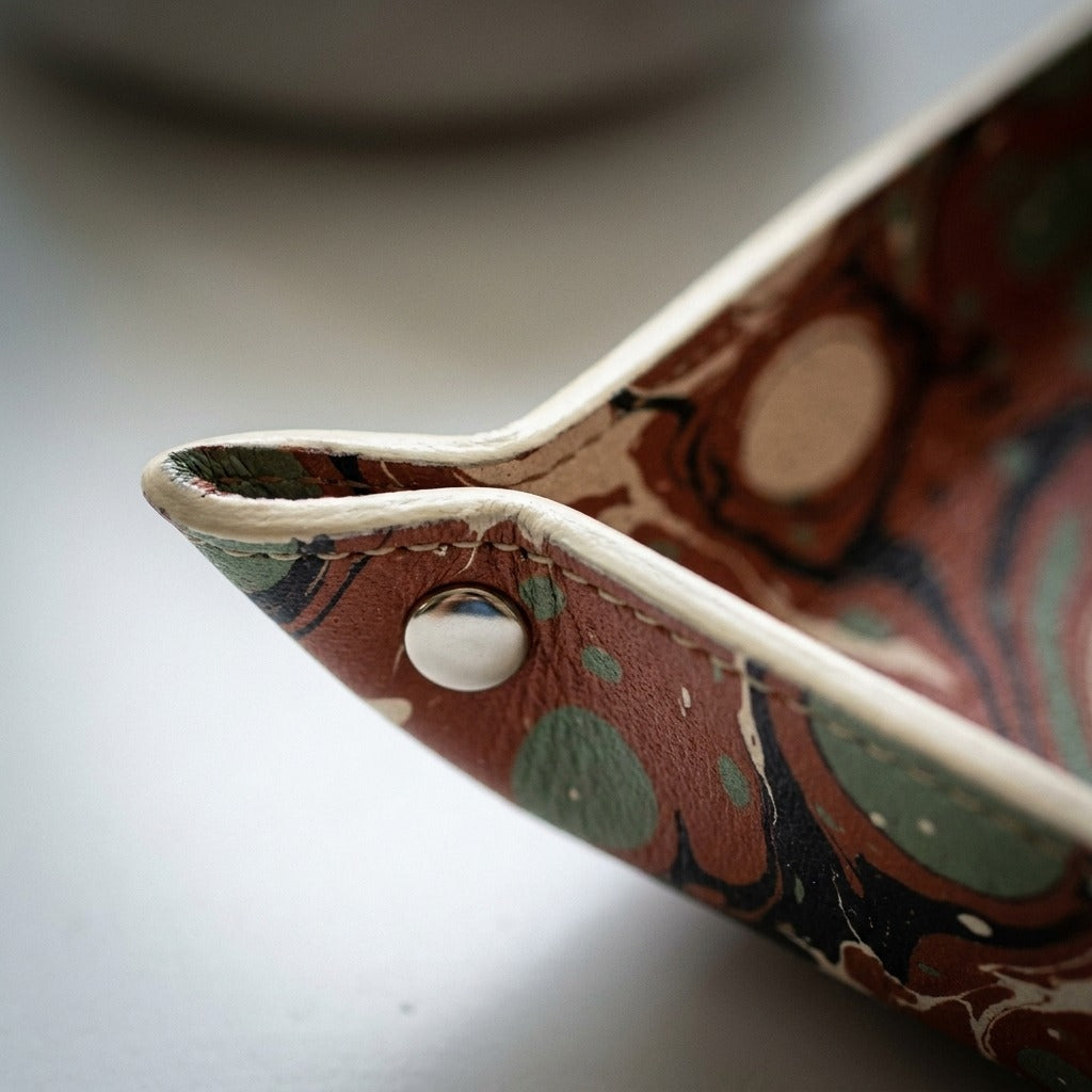 Creo Fleur Atelier — Trinket Tray — Marbled Suminagashi Stone