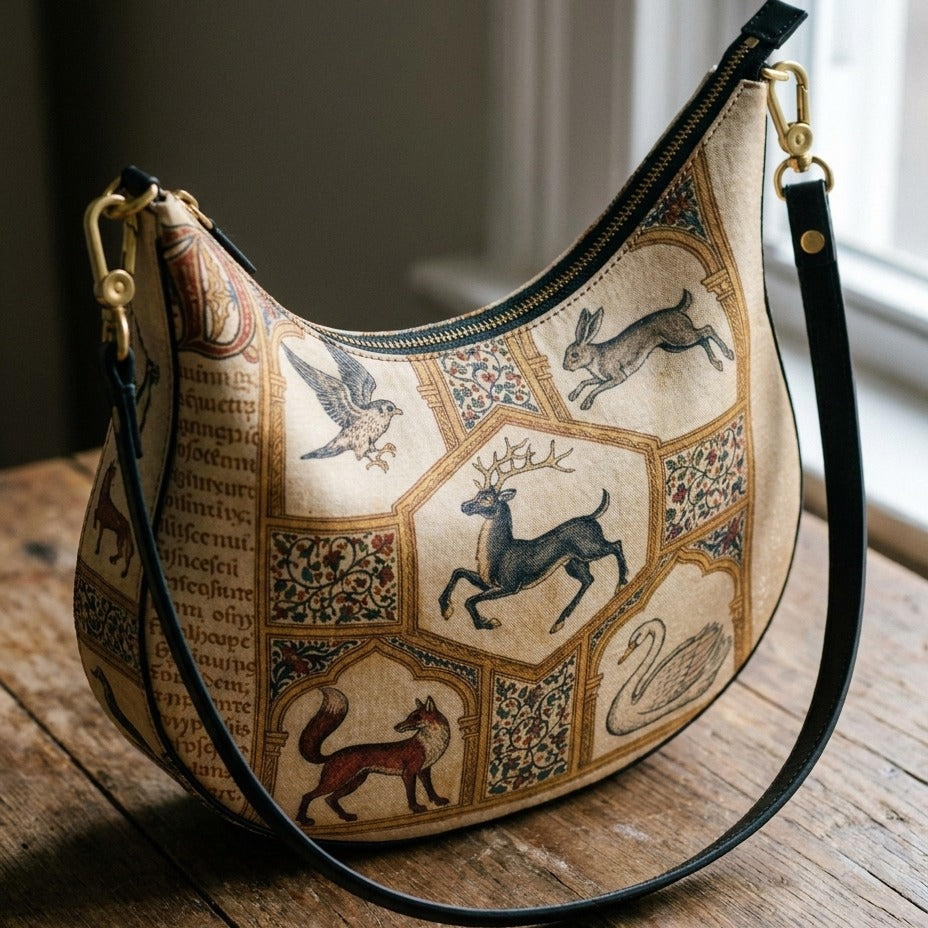 Le Demi-Lune in Le Bestiaire — drape in motion on a figure — Italian nappa leather — Hoboken atelier