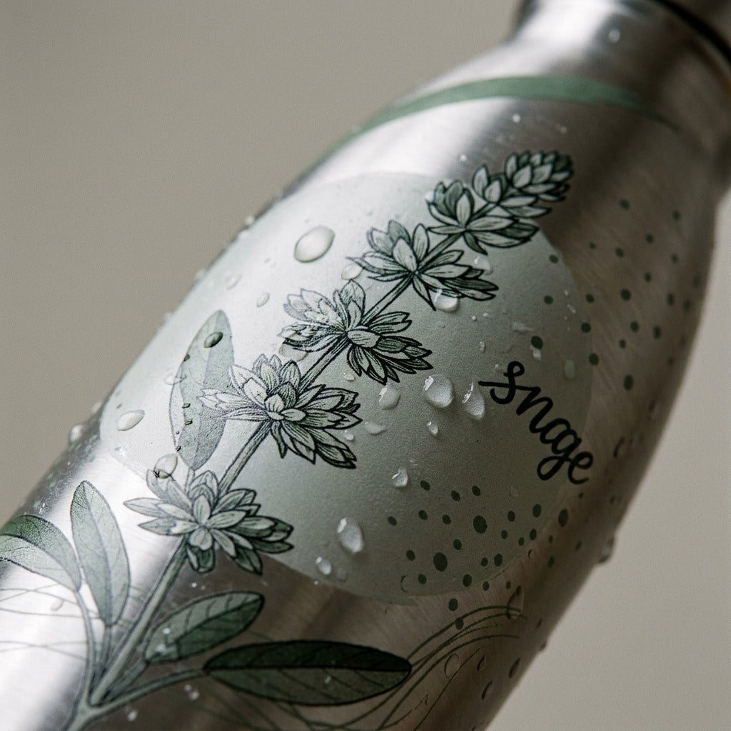 Creo Fleur Atelier — Water Bottle — Minimalist Single Herb