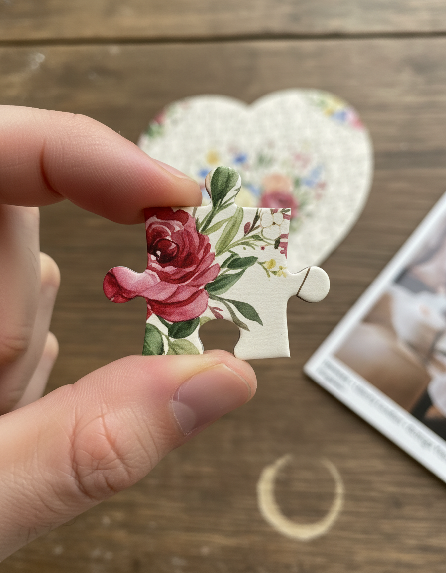 Heart Jigsaw Puzzle · Creo Fleur Atelier — atelier-printed silk piece, image 9